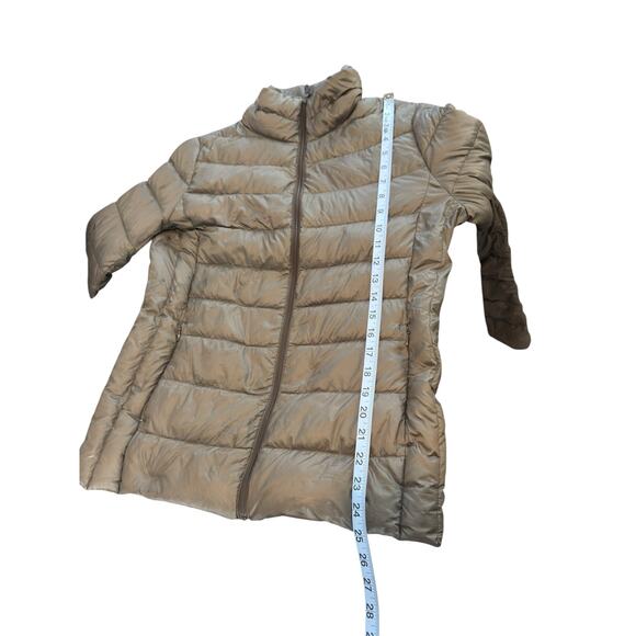 Uniqlo Puffer Jacket Women's Gray Light Packable Full Zip Winter Basic Medium - Picture 9 of 12